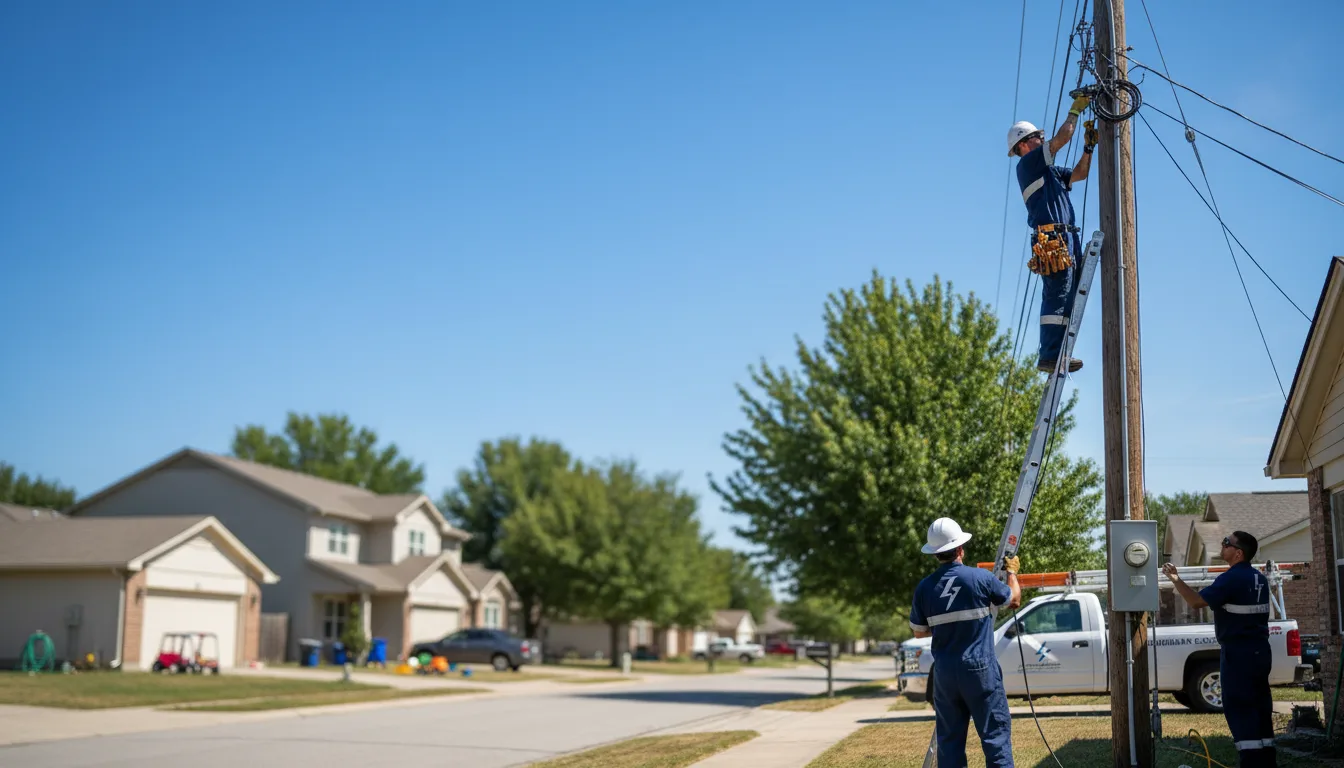 Residential electrician providing installation services in Tina, MO